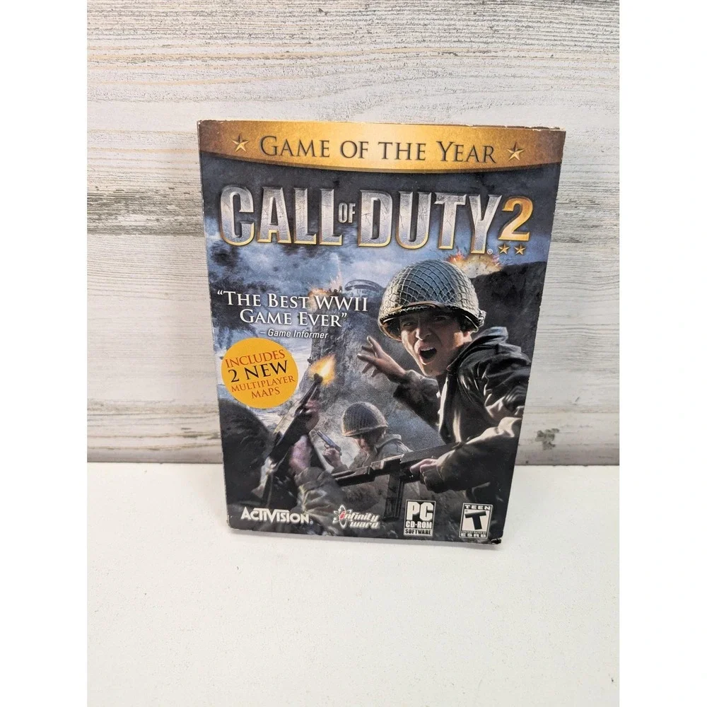 Call Of‎ Duty 2 Game Of The Year PC Game Activision Shooter Manual Multiplayer
